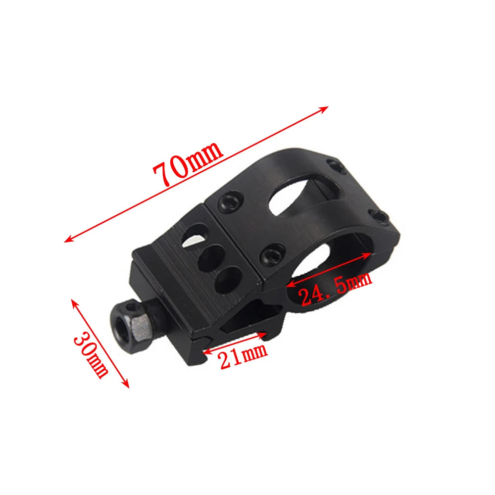 Tactical Hunting Flashlight 1 Mode Torch with Weaver Rail Scope Mount+Pressure Switch+18650 Battery+USB Charger