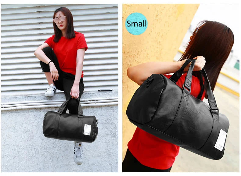 Gym Bag Leather Sport Bags Dry Wet Bags Men Training for Shoes Fitness Yoga Travel Luggage Shoulder Sac De Sport Bag weekend bag