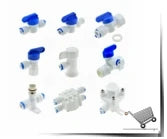 Reverse Osmosis 1/4 3/8 Hose Connection Quick Coupling 1/4 3/8 Stem L Straight Tee RO Water Aquarium Plastic Joint Pipe Fitting
