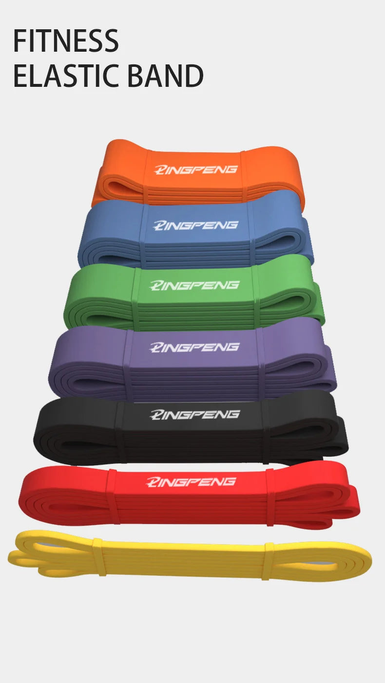 Gym Equipment Resistance Bands Elastic Fitness Bands Sport Exercise At Home Bodybuilding Rubber Leagues Portable Body Building