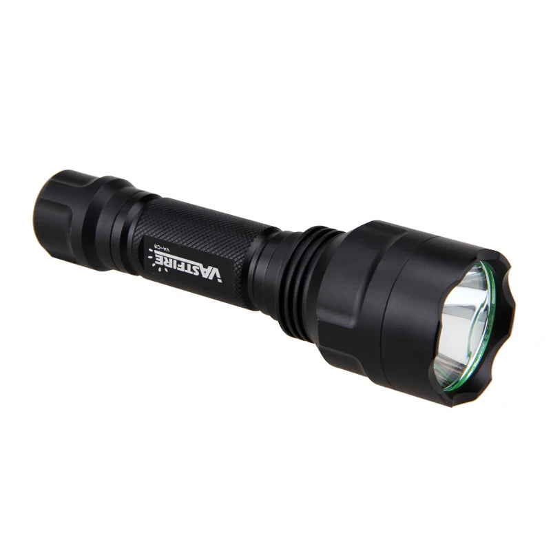 Tactical Hunting Flashlight 1 Mode Torch with Weaver Rail Scope Mount+Pressure Switch+18650 Battery+USB Charger