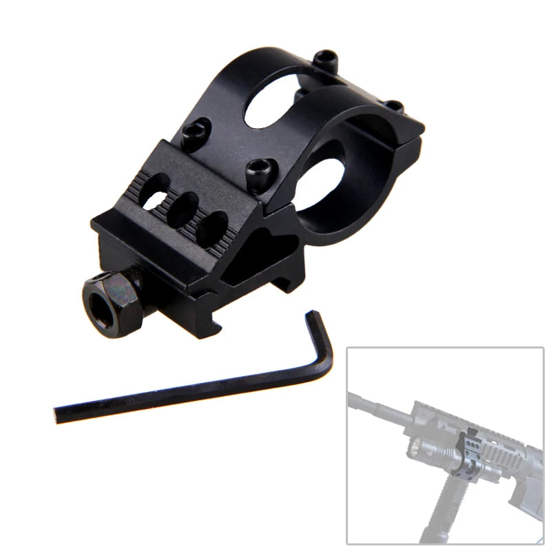 Tactical Hunting Flashlight 1 Mode Torch with Weaver Rail Scope Mount+Pressure Switch+18650 Battery+USB Charger