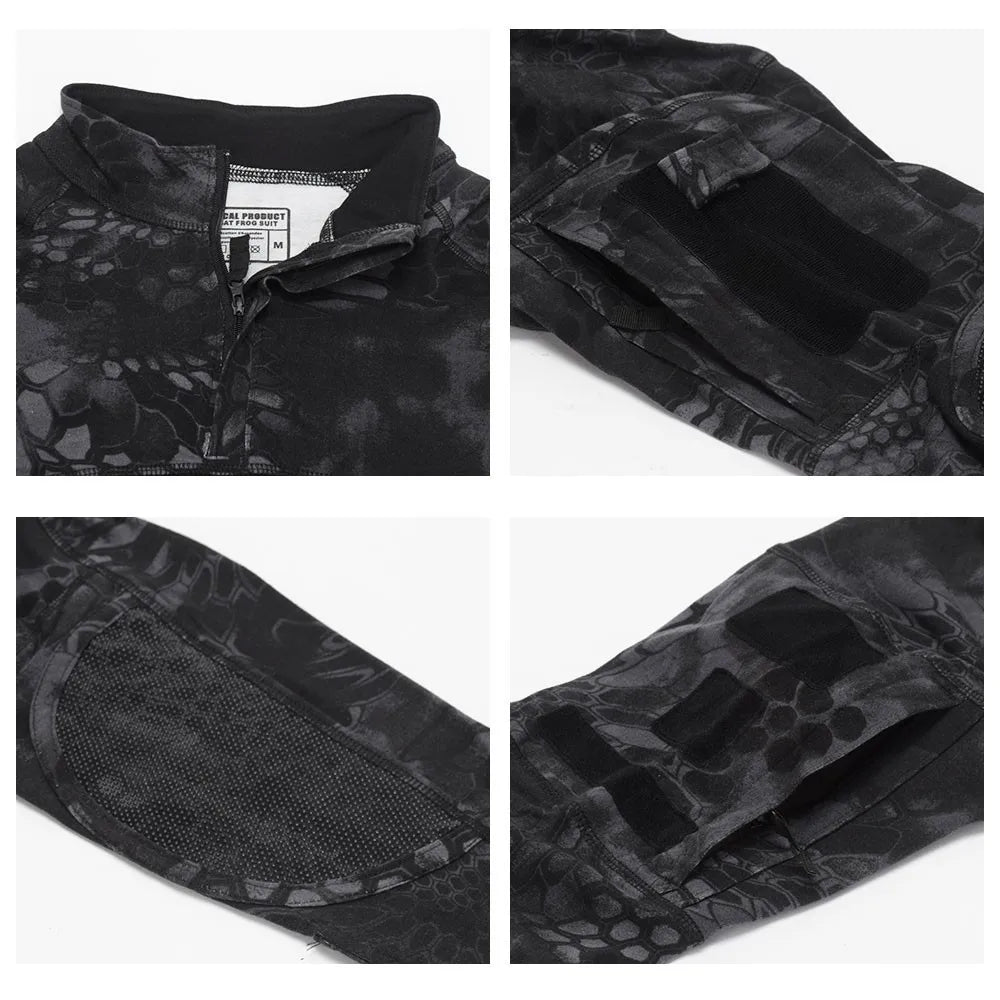 Tactical Frog Shirt Combat Uniform Long Sleeve Breathable Men's Outdoor Airsoft Hunting Sport Military Clothing SINAIRSOFT