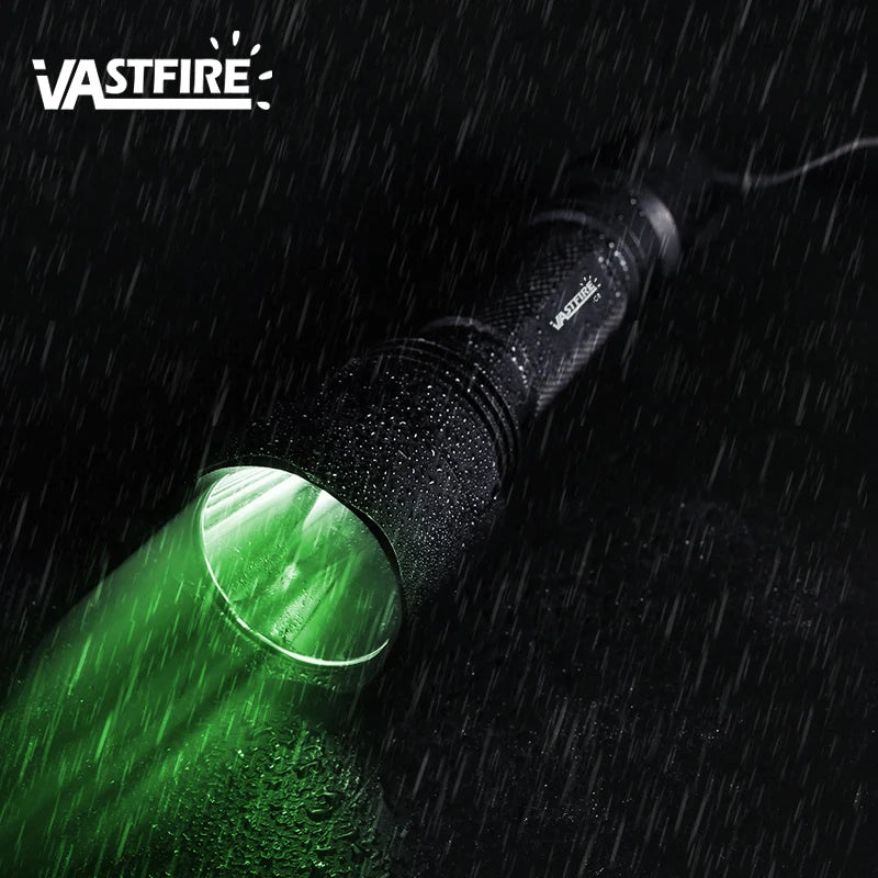 Tactical Hunting Flashlight 1 Mode Torch with Weaver Rail Scope Mount+Pressure Switch+18650 Battery+USB Charger