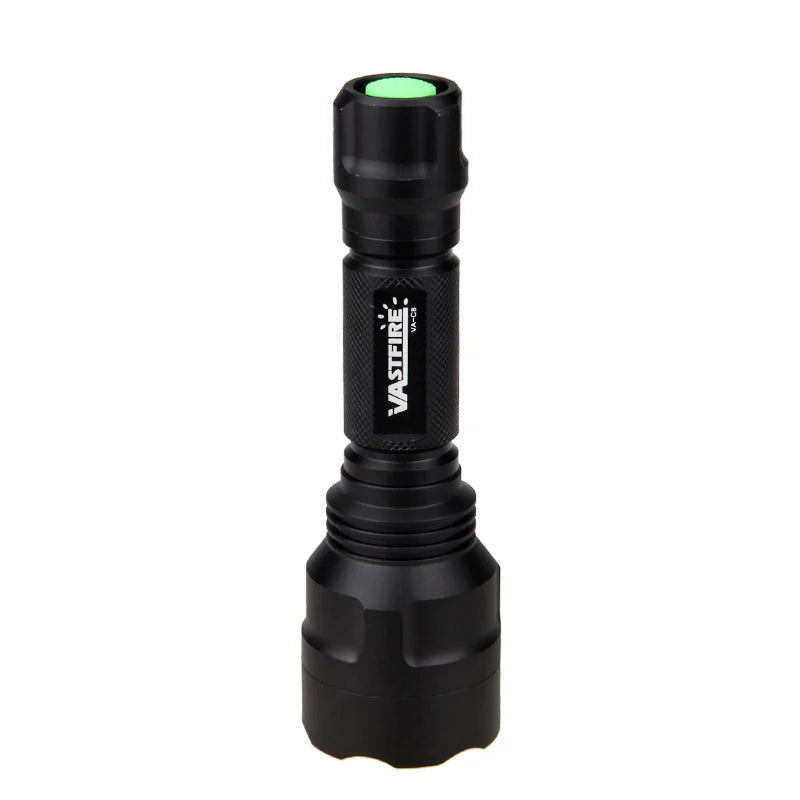 Tactical Hunting Flashlight 1 Mode Torch with Weaver Rail Scope Mount+Pressure Switch+18650 Battery+USB Charger