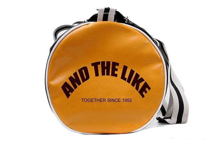 Gym Bag Men And Women Shoulder Bag Messenger Portable Training Basketball Bag Cylinder Travel Bag Sports Leather Handbag Tennis