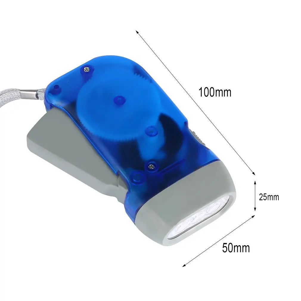 New 3 LED Hand Pressing Dynamo Crank Power Wind Up Flashlight Torch Light Hand Press Crank Camping Lamp Light for Outdoor Home