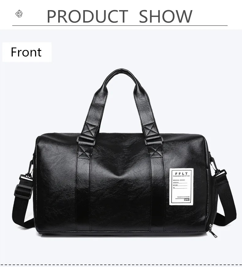 Gym Bag Leather Sport Bags Dry Wet Bags Men Training for Shoes Fitness Yoga Travel Luggage Shoulder Sac De Sport Bag weekend bag