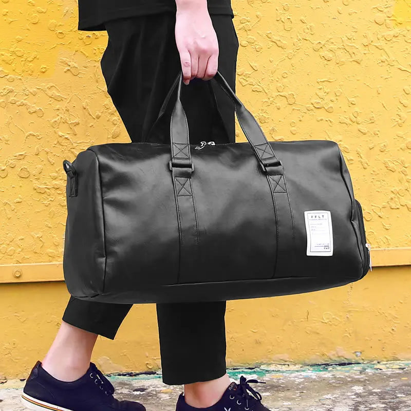 Gym Bag Leather Sport Bags Dry Wet Bags Men Training for Shoes Fitness Yoga Travel Luggage Shoulder Sac De Sport Bag weekend bag