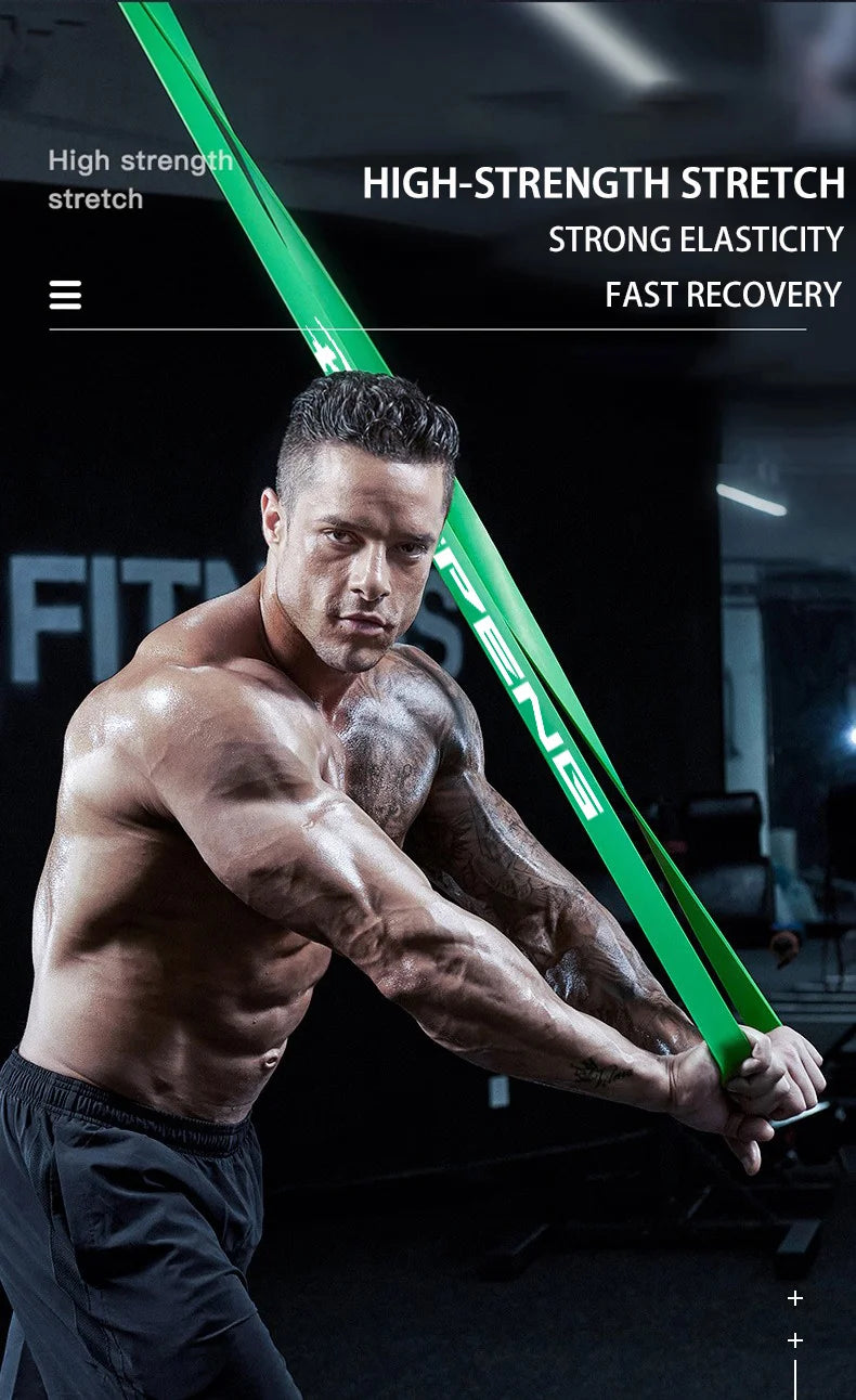 Gym Equipment Resistance Bands Elastic Fitness Bands Sport Exercise At Home Bodybuilding Rubber Leagues Portable Body Building