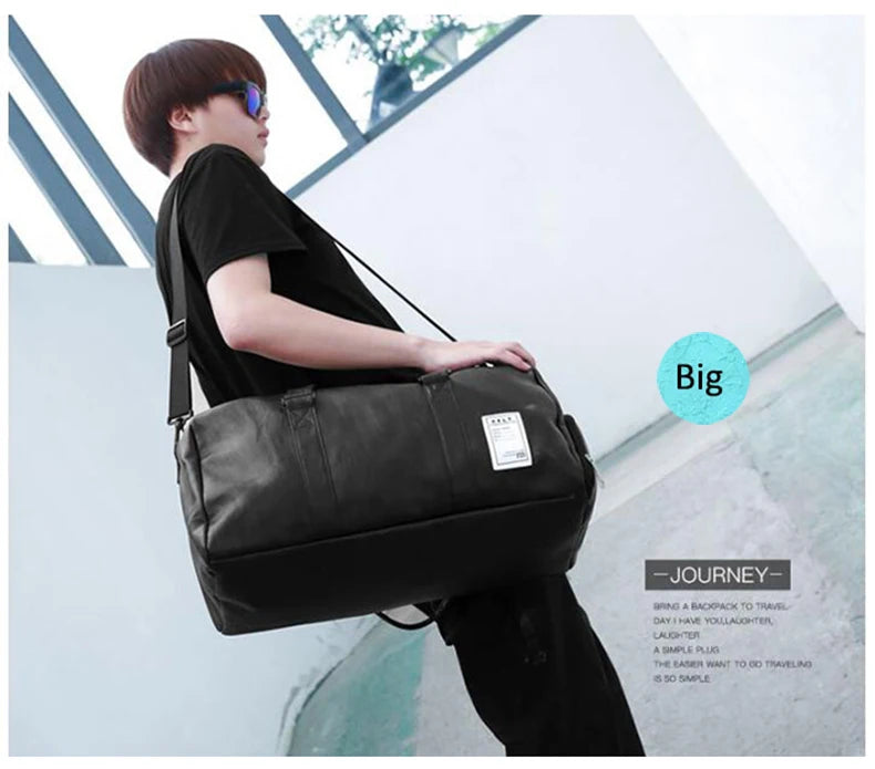 Gym Bag Leather Sport Bags Dry Wet Bags Men Training for Shoes Fitness Yoga Travel Luggage Shoulder Sac De Sport Bag weekend bag