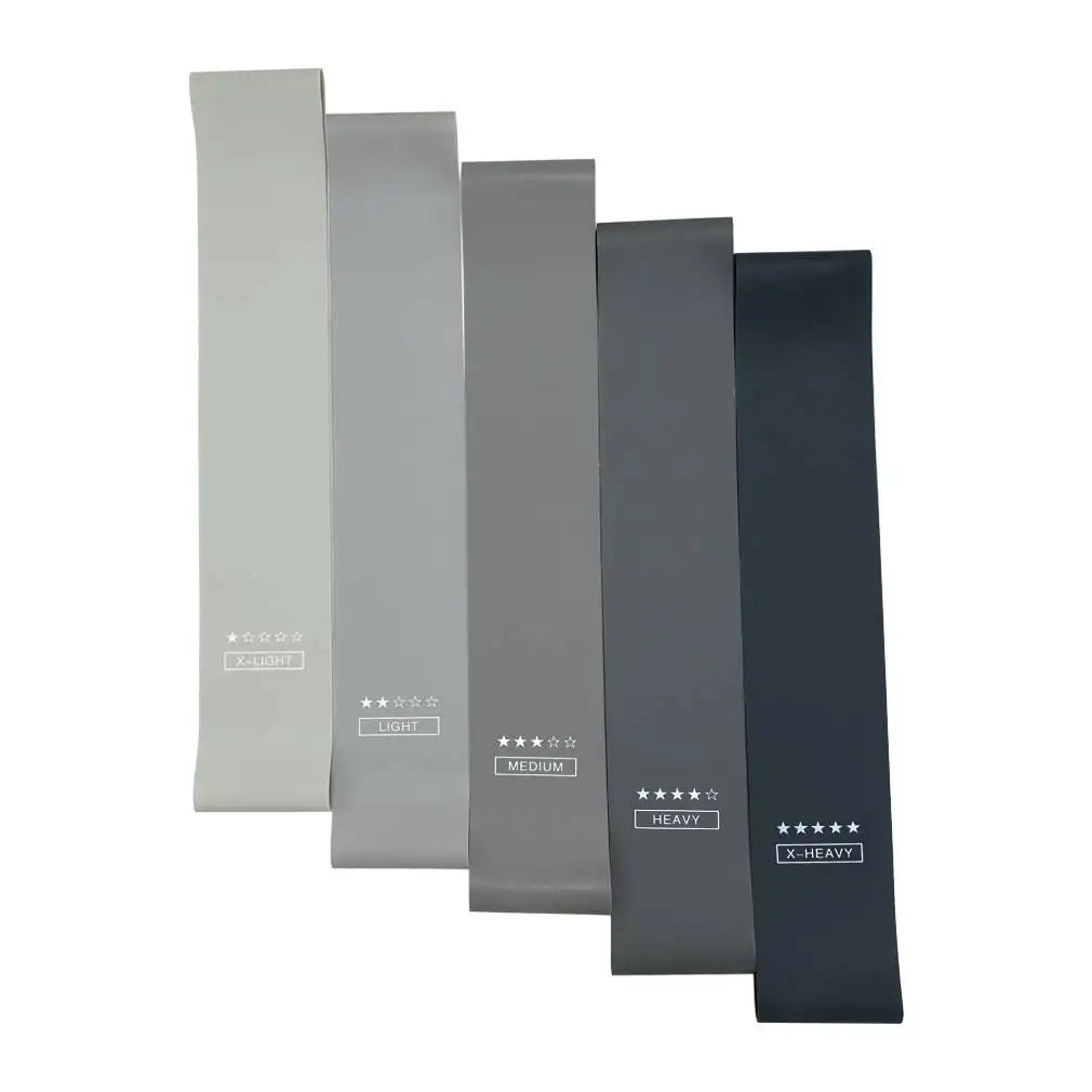 Gray Color Fitness Workout Training Resistance Bands Home Yoga Sport Resistance Bands Stretching Elastic Pilates Gym Equipment