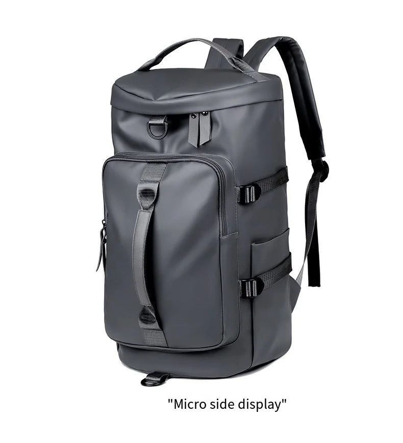 Sports Backpack, Large-Capacity Cylindrical Gym Bag, Unisex Training Bag, Dry and Wet Separation Handbag, Multi-Purpose Water-Repellent Travel Bag, Single Shoulder Crossbody Bag