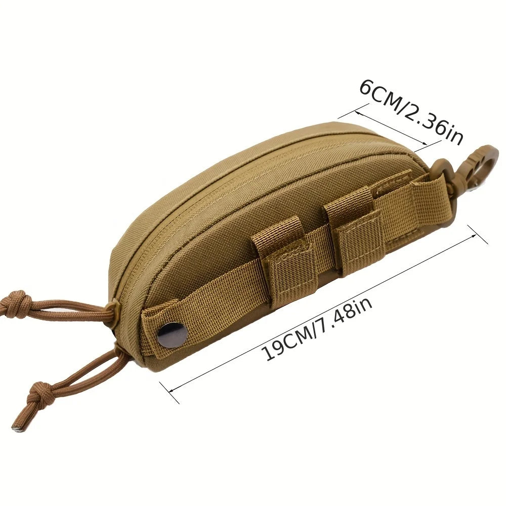 Tactical Fashion Glasses Case for Outdoor Lovers - Durable polyester, black, suitable for hunting and fishing