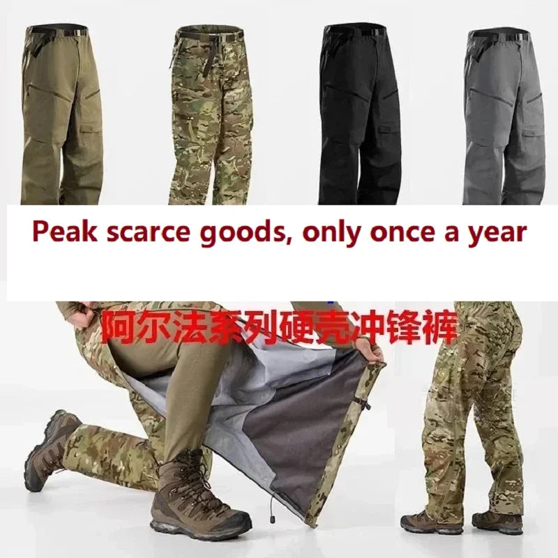 Tactical Pants Men Military Combat Waterproof Breathable Hiking Outdoor Trekking Army Cargo Pants Durable Rainproof