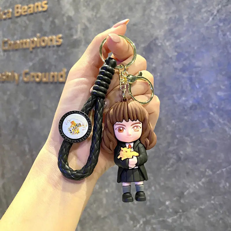 Harry Hogwarts Keychain Cute Cartoon Character Car Hanging Ornament Backpack Charm Gift for fans Kids Purse Keys Bag Decoration