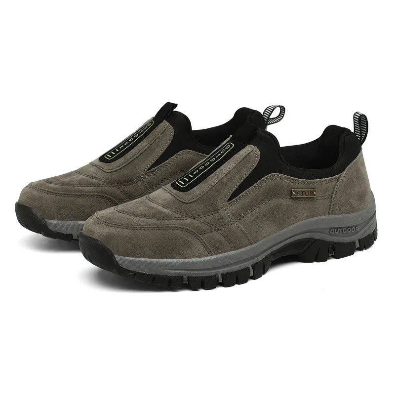 Outdoor Shoe Men Sneakers Sping Slip On Casual Men Shoes Breathable Suede Leather Shoe Anti-skid Walking Shoe Hot Sale Footwear