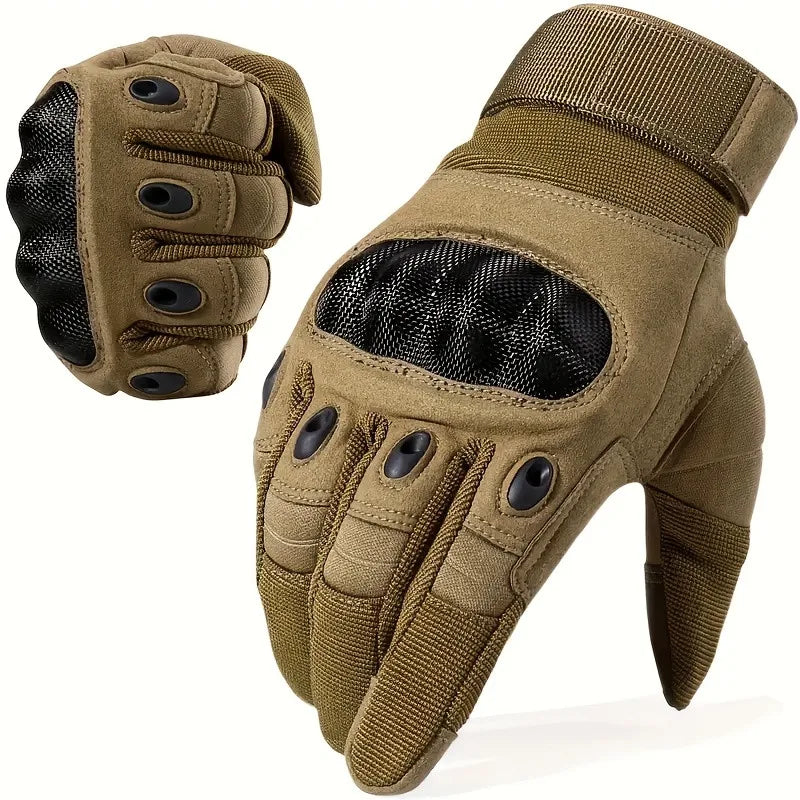 Tactical Gloves Men Full Finger Gloves Touchscreen and Palm Anti-Slip, Durable Gloves Ideal for Outdoor Training Hunting Hiking