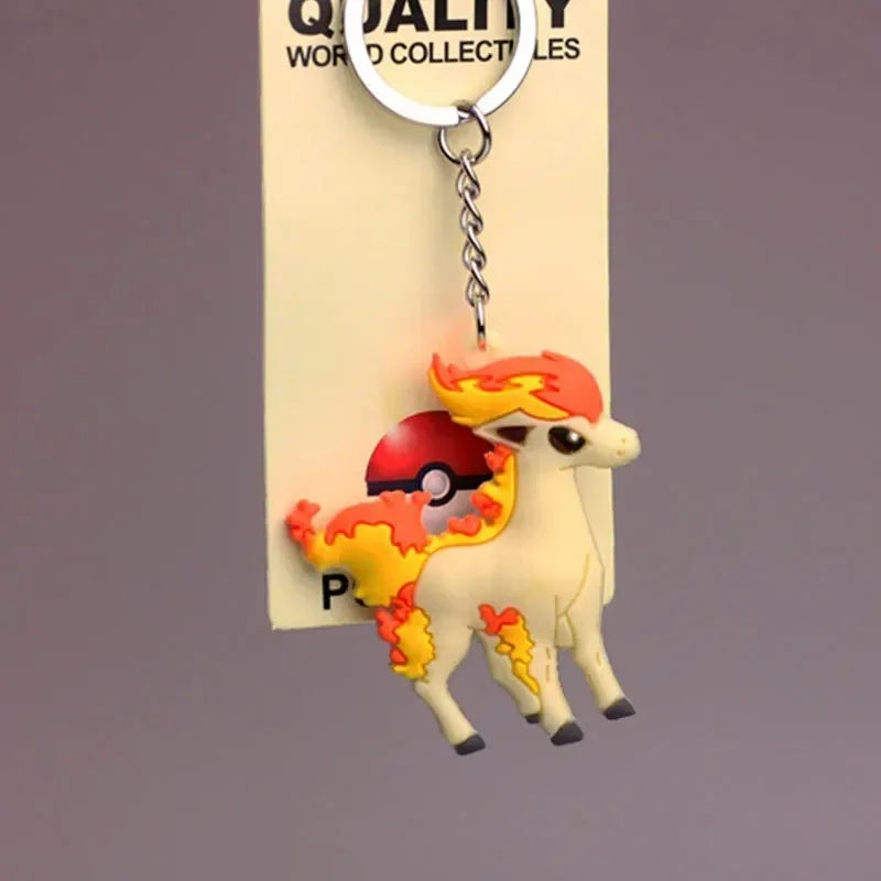 New Pokemon keychain Pikachu Pokémon PVC soft plastic pendant fashion bag pendant Charmander doll keychain car keychain