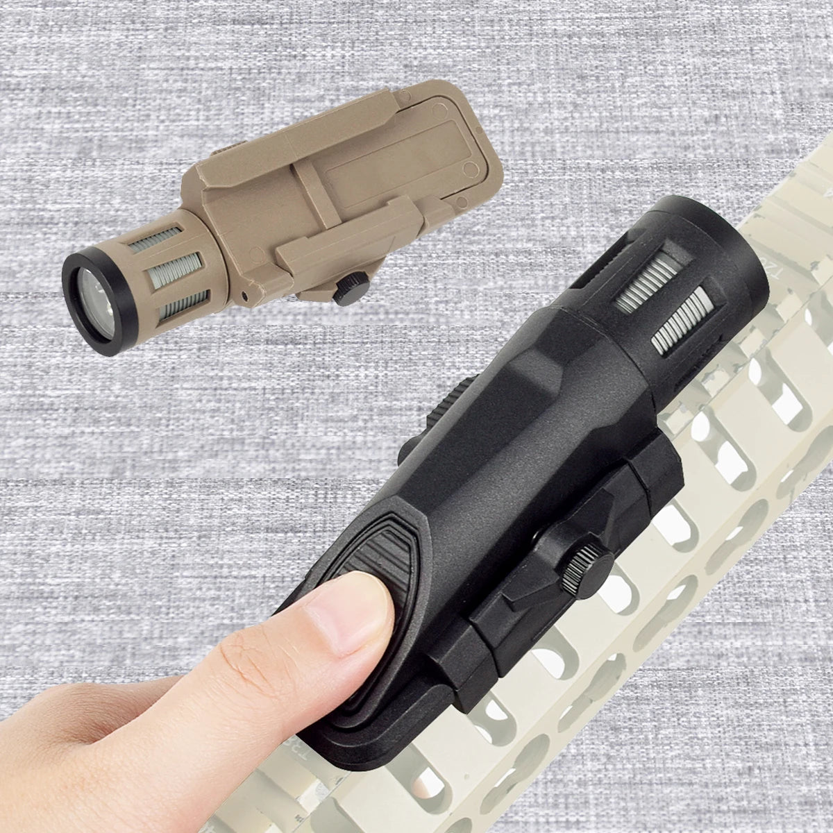 Tactical INFORCE WML Weapons Scout Flashlight Fit Airsoft Rifle AR15 APL APL-C Pistol Gun Light Hunting Strobe Torch