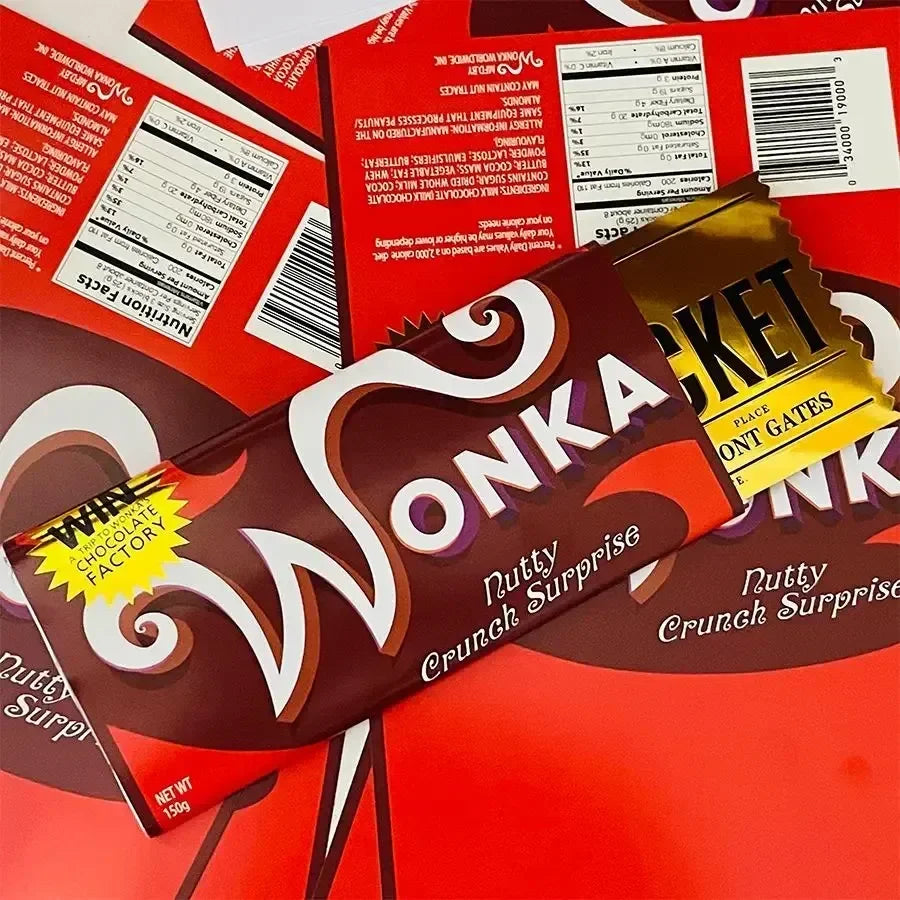 Wonka Charlie Chocolate Golden Ticket Anime Gold Voucher Brooch Pin Badges Metal Pins Bookmark Collection Valentine's Day Gift