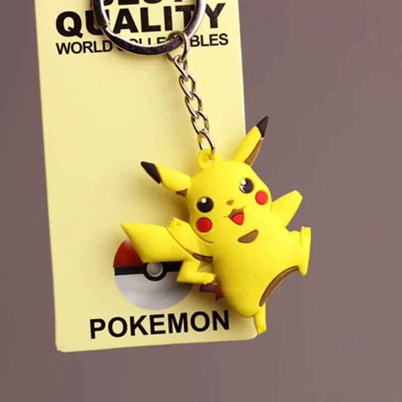 New Pokemon keychain Pikachu Pokémon PVC soft plastic pendant fashion bag pendant Charmander doll keychain car keychain