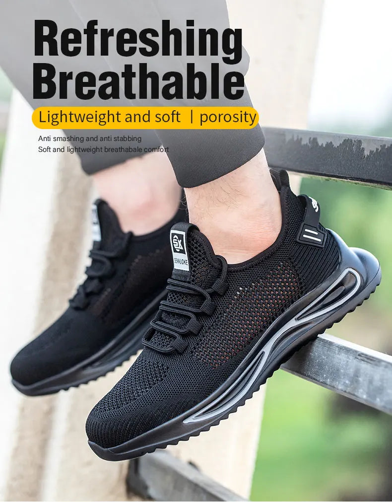 Safety Shoes Man for Work in Low Price with Steel Toe Work Wear Industrial Protection OriginalSecurity-Protection