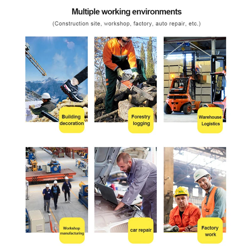 Safety Shoes Men for Work Sneaker Anti-smash Non Slip Work Shoes Steel Toe Protection Shoes Lightweight Breathable Work Boots