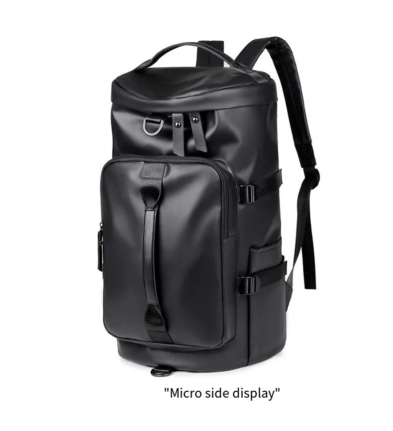 Sports Backpack, Large-Capacity Cylindrical Gym Bag, Unisex Training Bag, Dry and Wet Separation Handbag, Multi-Purpose Water-Repellent Travel Bag, Single Shoulder Crossbody Bag
