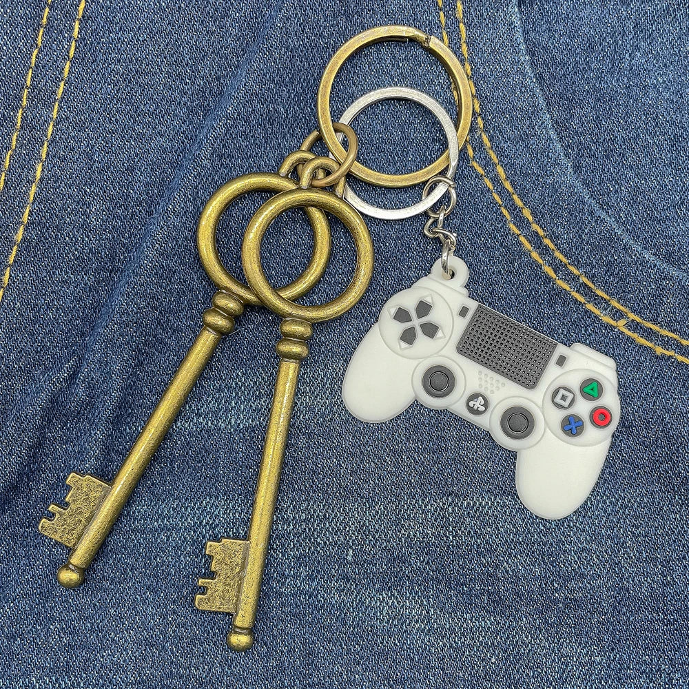 1PCS Cute keychain Gamepad Game Controller Keyring fit Car Key Accessories Children Birthday Joypad Souvenir Friends Party Gifts