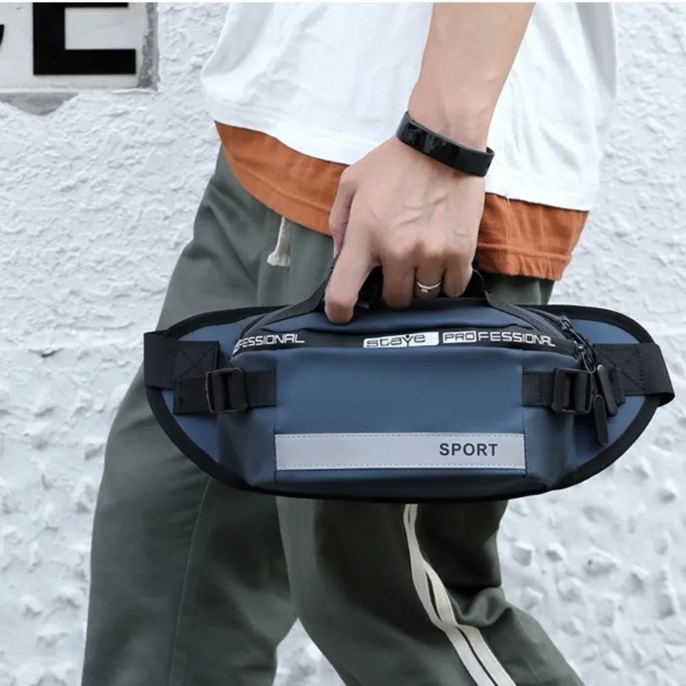 Gym Bag Nylon Men Chest Bag Multi-function Large Capacity Fanny Pack Belt Bag Wear-resistant Sports Phone Bag Women