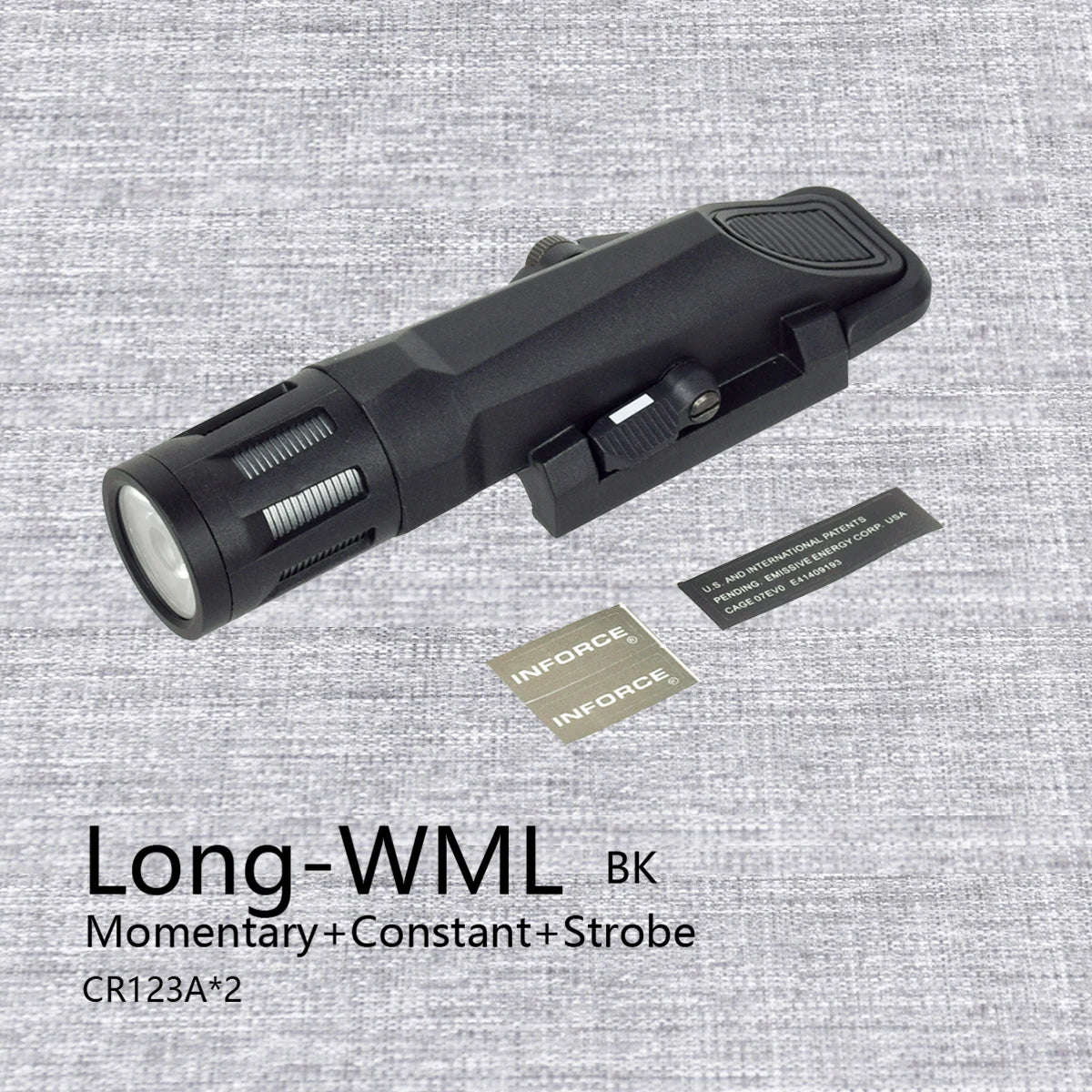 Tactical INFORCE WML Weapons Scout Flashlight Fit Airsoft Rifle AR15 APL APL-C Pistol Gun Light Hunting Strobe Torch
