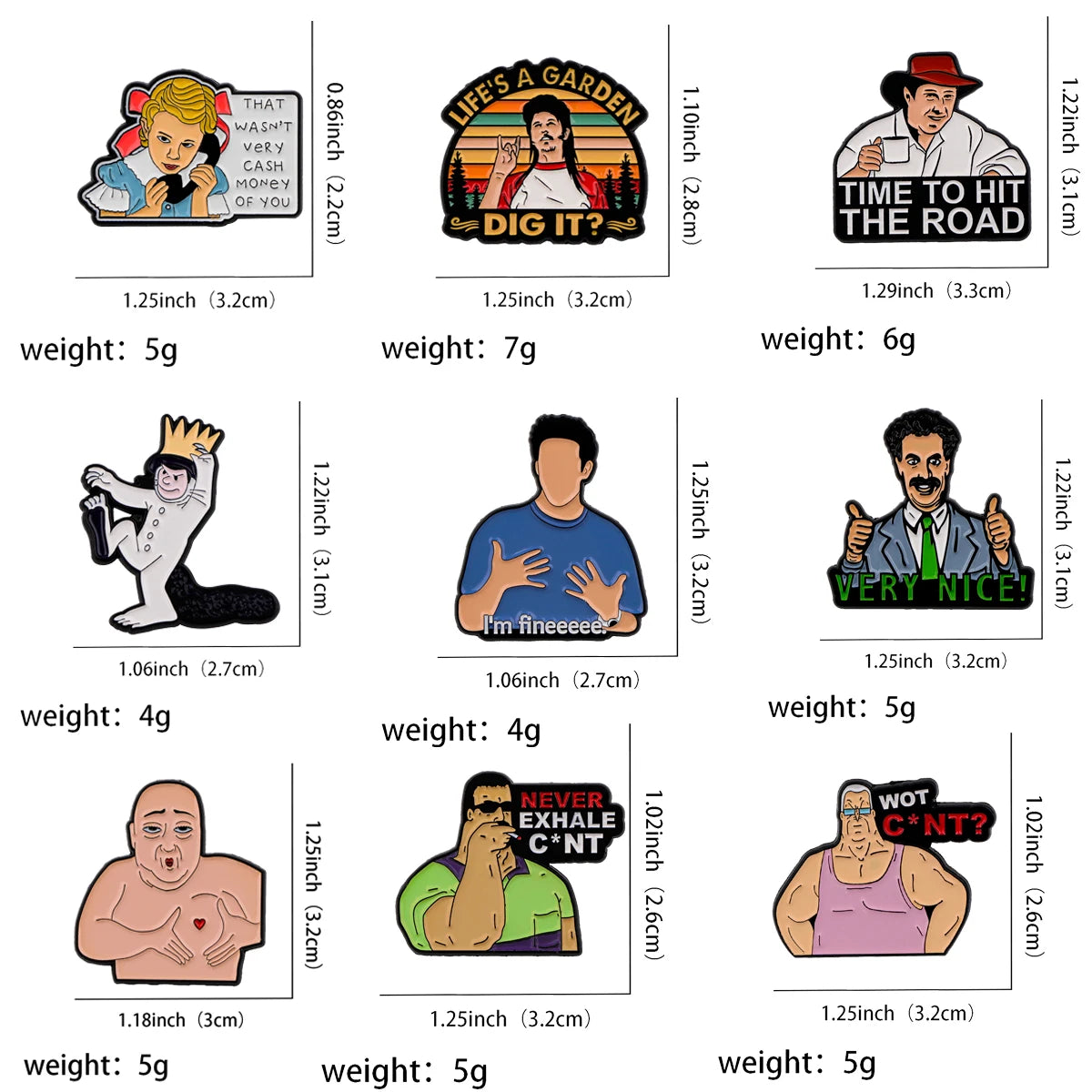 Friends Enamel Pin Funny Quotes Badges on Backpack Women Brooches Men Lapel Pins Cartoon Jewelry Cosplay Accessories Toys Gift