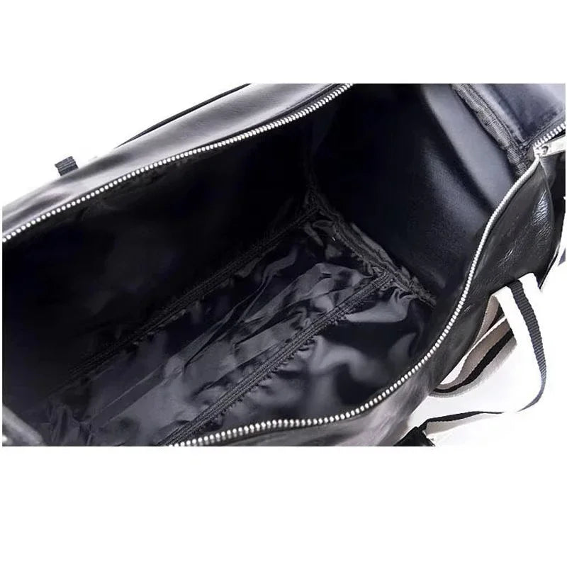 Gym Bag Men and Women Shoulder Bag Messenger Portable Training Basketball Bag Cylinder Travel Bags Sports Leather Handbag Tennis