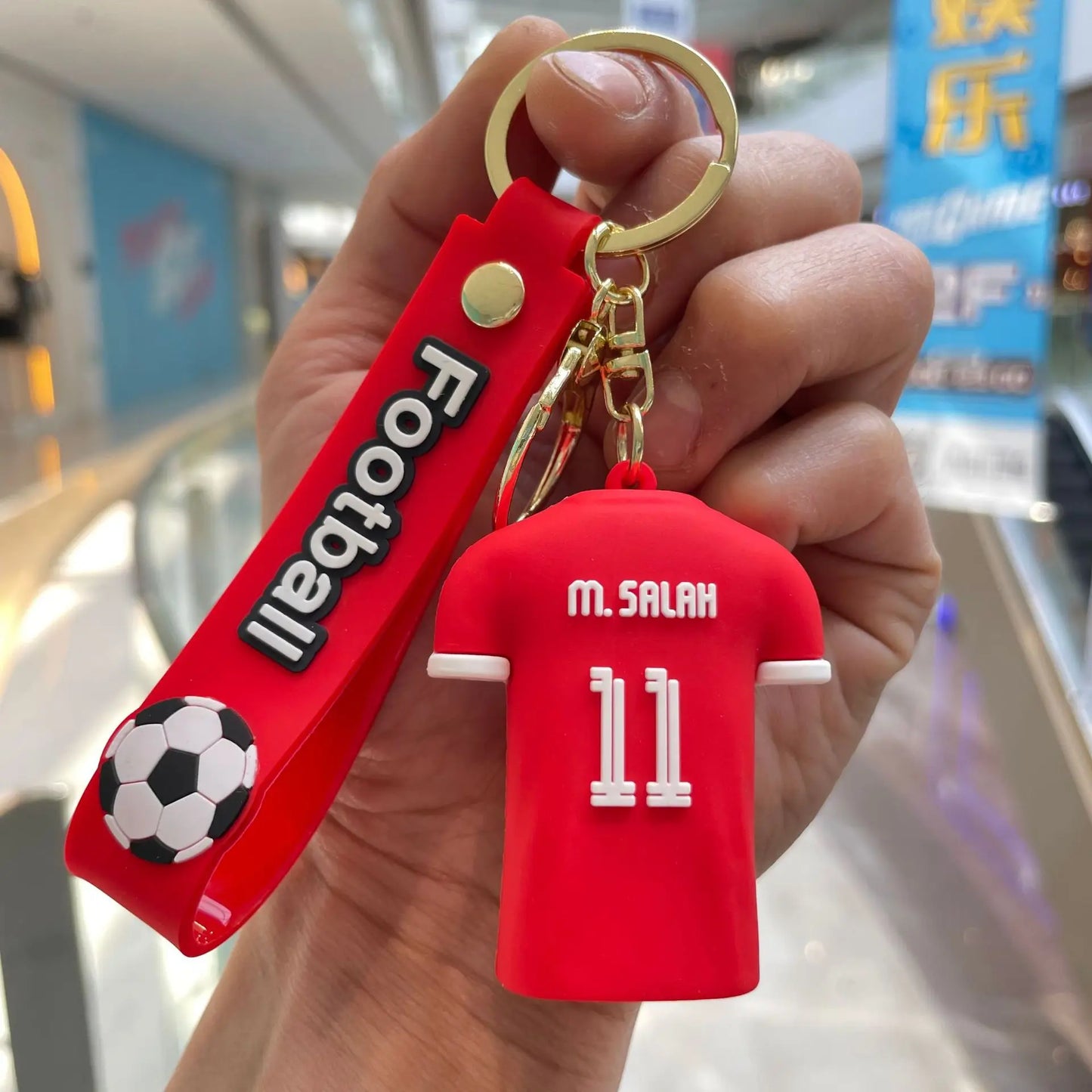 New Football Jerseys Key Chain Cartoon Figure Bag Pendant Car Key Chain Small Gift