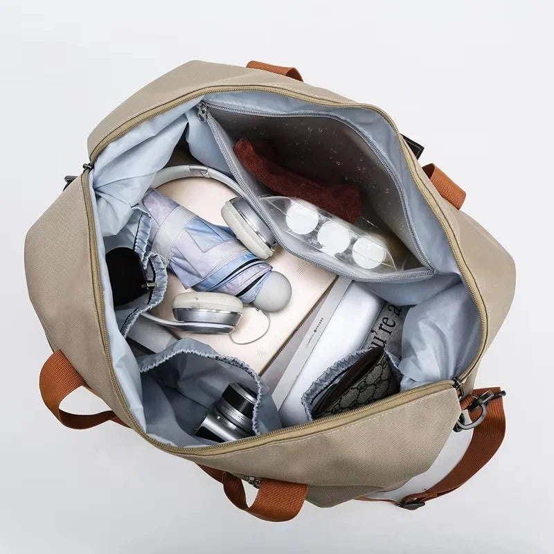 Large Capacity Fitness Bag Travel Bag Waterproof Sports Gym Bag Portable Luggage for Men Women Short Distance gym and travel bag