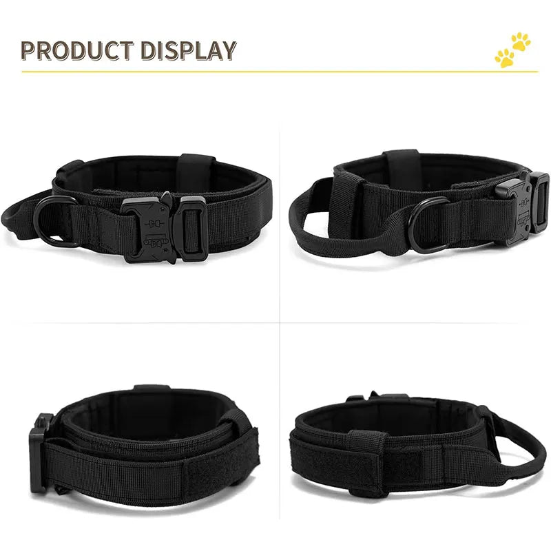Outdoor Sports Style Tactical Dog Collar Usable Collar For Medium To Large Dogs With Traction Capability for Dog Training