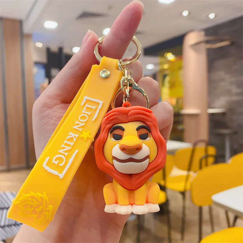 New Cartoon Anime Disney Keychain Mickey Mouse Minnie Lilo & Stitch Keyring Key Chain Car Pendant Kids Toys Gift Wholesale