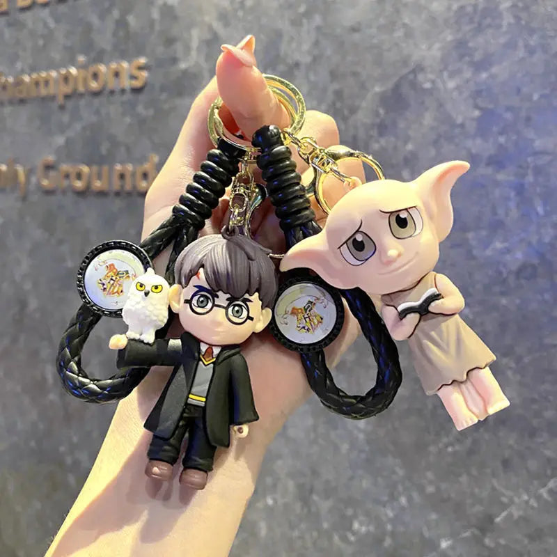 Harry Hogwarts Keychain Cute Cartoon Character Car Hanging Ornament Backpack Charm Gift for fans Kids Purse Keys Bag Decoration