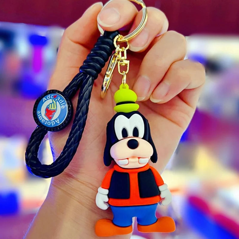 New Cartoon Anime Disney Keychain Mickey Mouse Minnie Lilo & Stitch Keyring Key Chain Car Pendant Kids Toys Gift Wholesale