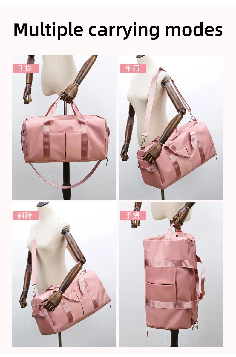 Gym Bag Men Women Training Fitness Swim Travel Luggage Handbag Yoga Shoulder Pack Shoes Storage Waterproof Dry Wet Separation