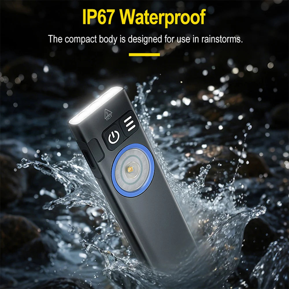 Powerful LED Flashlight Portable Super Bright Torch Multilight lllumination Type-C Charging Long Range Lantern Multi-purpose