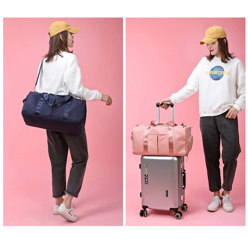 Gym Bag Men Women Training Fitness Swim Travel Luggage Handbag Yoga Shoulder Pack Shoes Storage Waterproof Dry Wet Separation