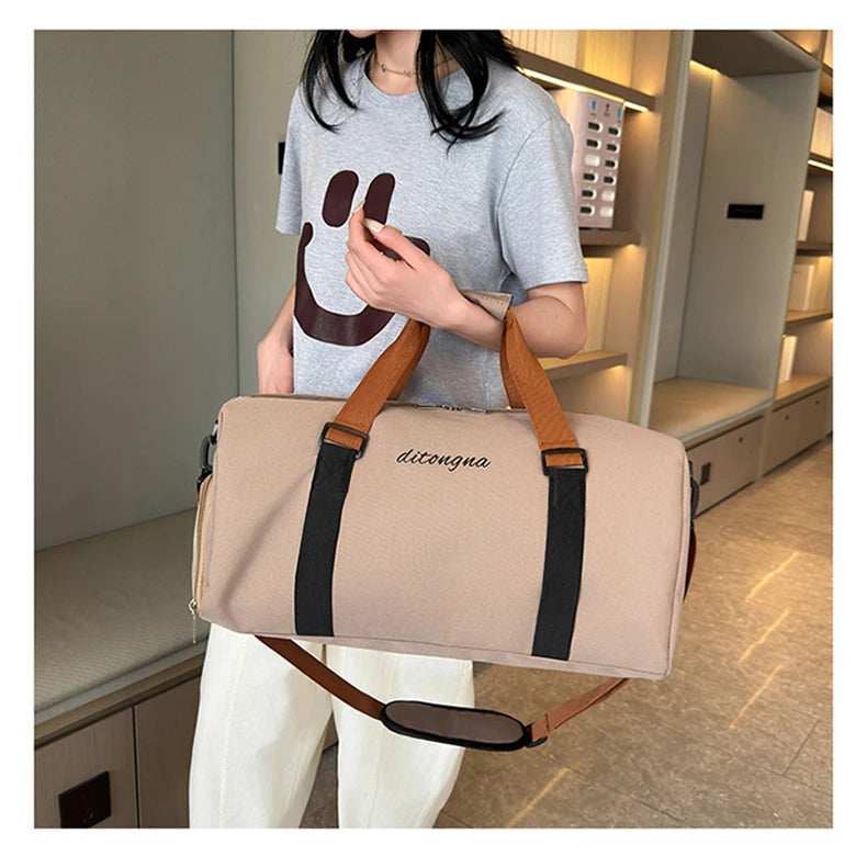 Gym Fitness Bag can Fixable Yoga Mat Sports Duffel Bags with Shoes Pack Outdoor Hiking Camping Handbag Large Luggage Portable