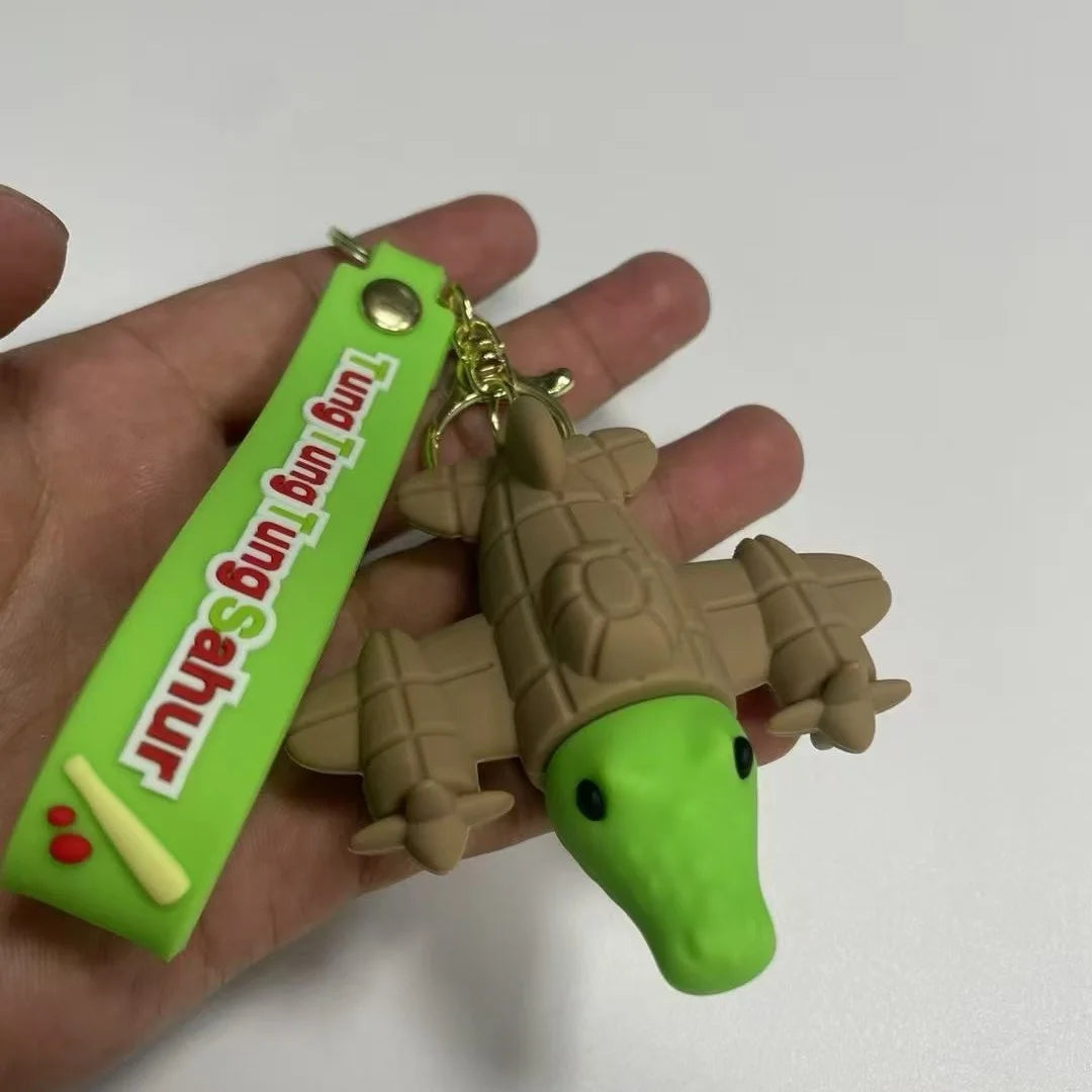 New Italian Brainrot Animals Keychains for Accessories Funny Sigma Skibidi Rizz Cat Silly Meme Keyrings Fans Friends Gifts
