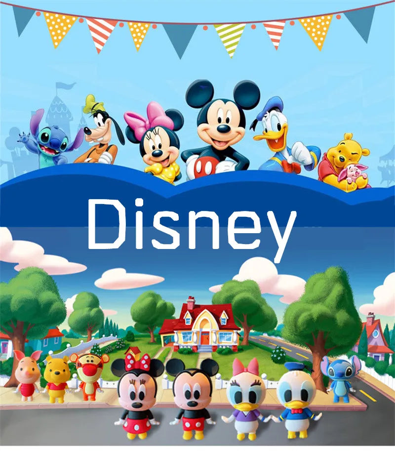New Cartoon Anime Disney Keychain Mickey Mouse Minnie Lilo & Stitch Doll Keyring Ornament Key Chain Car Pendant Kids Toys Gift