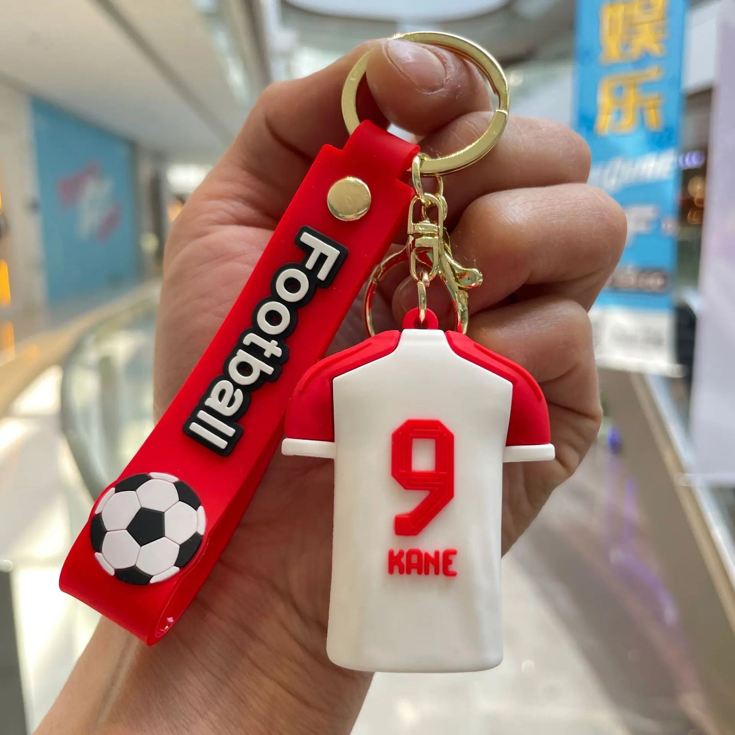 New Football Jerseys Key Chain Cartoon Figure Bag Pendant Car Key Chain Small Gift