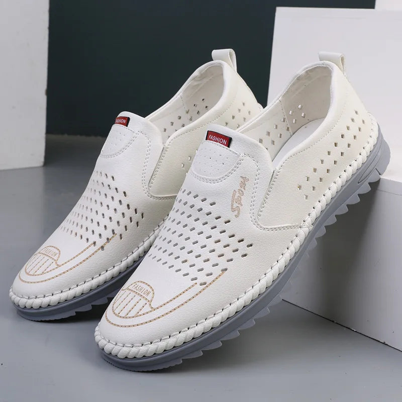 Handmade Leather Shoes Men Casual Sneakers Comfort Design Man Shoe Business Leather Loafers Men Shoes Moccasins Tooling Shoe