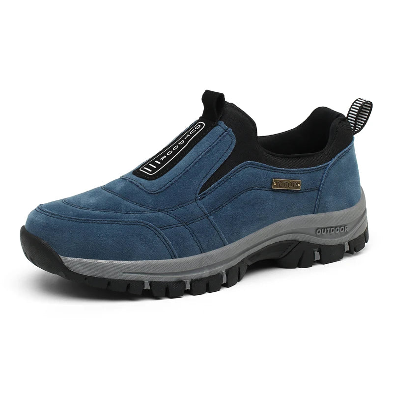 Outdoor Shoe Men Sneakers Autumn Slip On Casual Men Shoes Breathable Suede Leather Shoe Anti-skid Walking Shoe Hot Sale Footwear