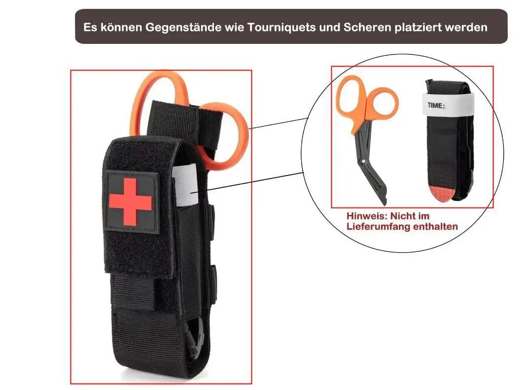 Outdoor Tourniquet Bag Outdoor Survival Portable Hanging Bag First Aid Scissors Accessory Pouch Tools Bag For Hunting Camping